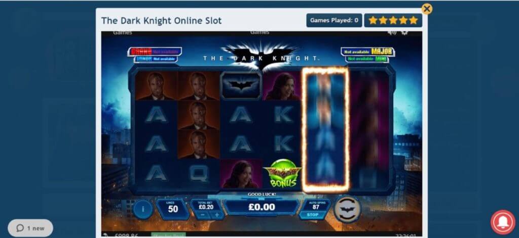 the dark knight online slot