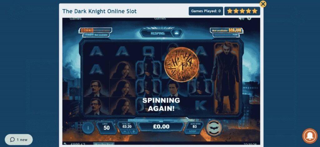 the dark knight slot machine
