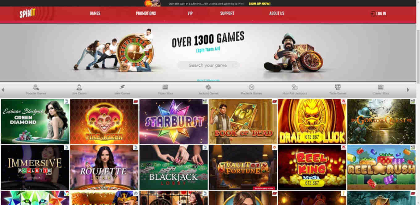 Spinit Casino Games Review