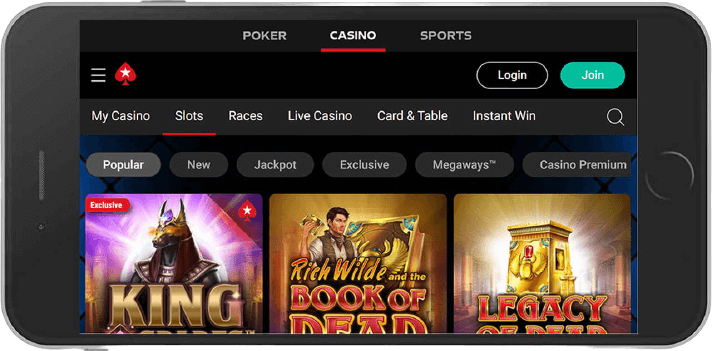 pokerstars mobile casino lobby