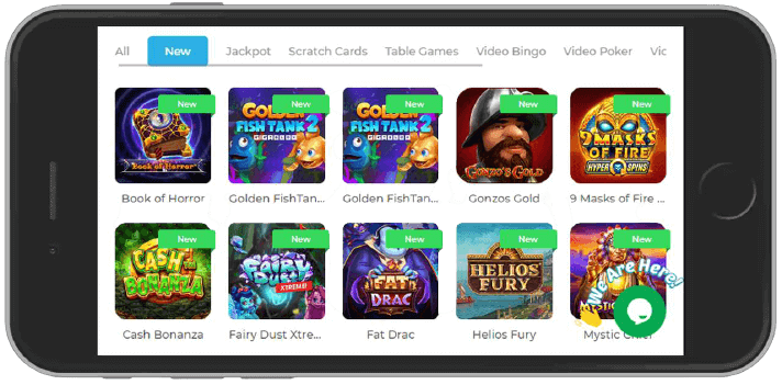 wolfy casino mobile website screenshot 1